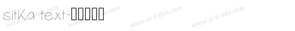 sitka text字体转换